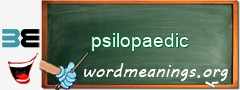 WordMeaning blackboard for psilopaedic